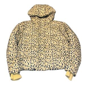 Crewcuts Girls 16 Leopard Print Quilted Puffer Jacket Hooded Winter Coat